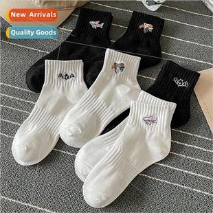fall cotton socks Socks whe spring black embro men