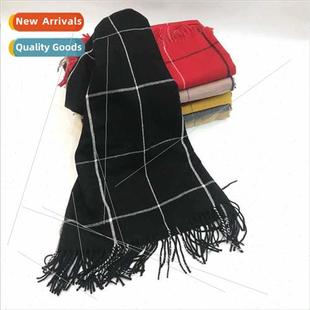 winter plaid scarf New faux fall Ms. cashmere Korean