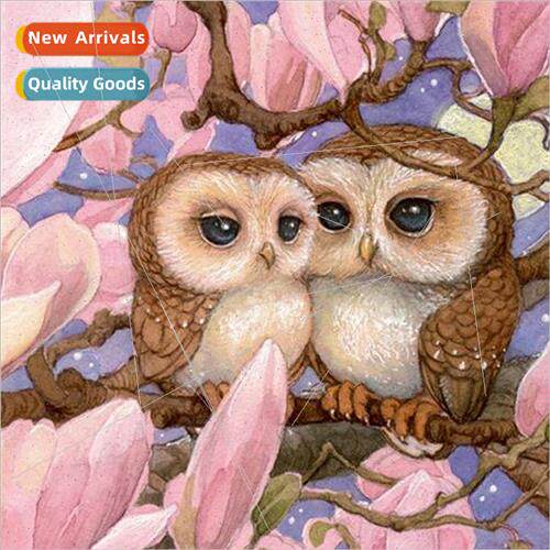 Couple owl diamond painting full diamonds paste diamond hand