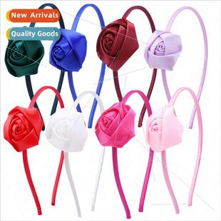 Rose Flower Hair Bands Women Vintage Hair Cards Fine Headban