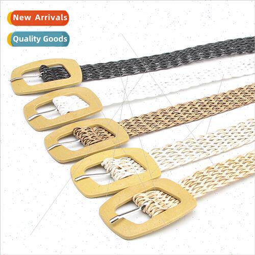 New simple retro weaving dress belt female ancient plastic s