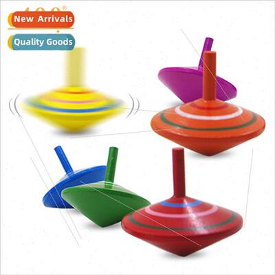 Wooden colorful spinning gyro tradional children parent-chil