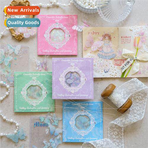 PET Laser lver Sticker Pack ke a Dream Butterfly Vintage Ins