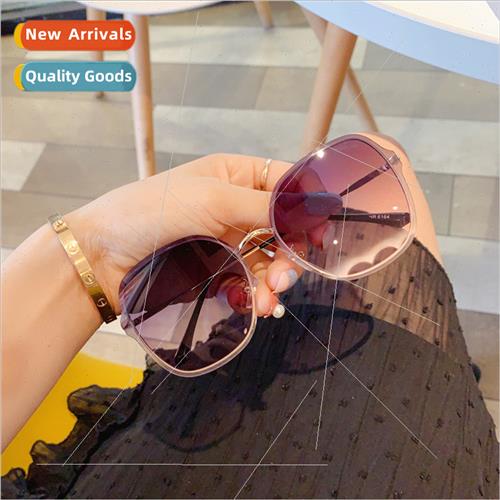 Women UV sunglasses Korea large frame round face square face