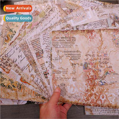 20 pcs of material paper vintage series  rose plant back pat