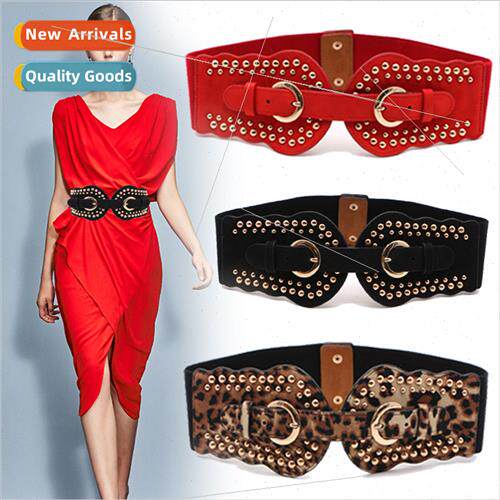 Fashion willow studs elastic elastic wide waistband women dr