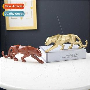 resin leopard crafts ornaments Cutting creative geometric