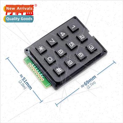 Microcontroller Keypad Pushbutton Matrix Keypad 3*4/3X4 Keyp