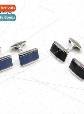 High-grade French enamel square cufflinks men colors availab
