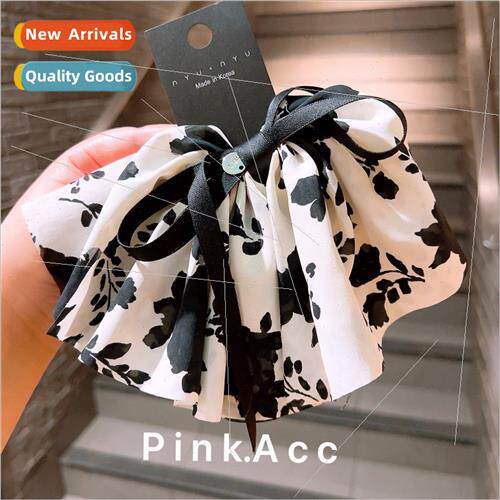Korea fabric simple floral bow versatile top clip spring go