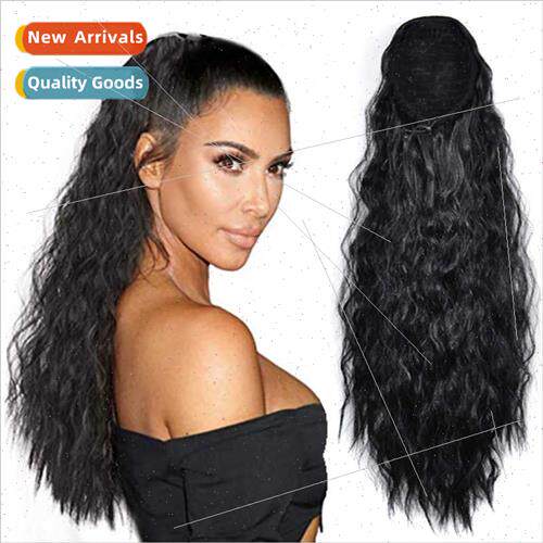 Corn hot wig hair wraps ponytail Rope mesh pocket  wig wool