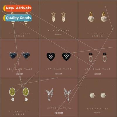 New tide bow rabb earrings 2022 fall winter earrings fairy e