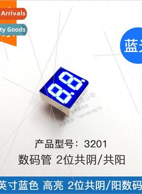 0.3 inch 2-dig digal tube blue light 3201AB common negative