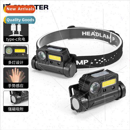 New LED + COB dual-use bright headlamp with magnet built-in