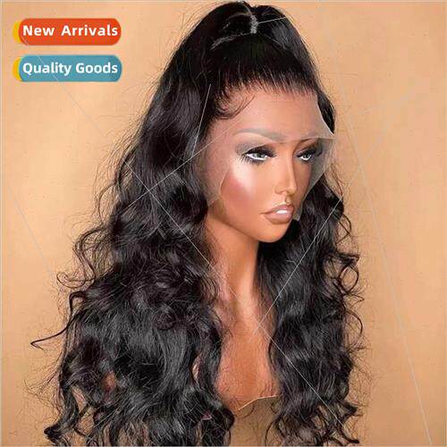 Europe wig women front lace medium long curly hair big waves
