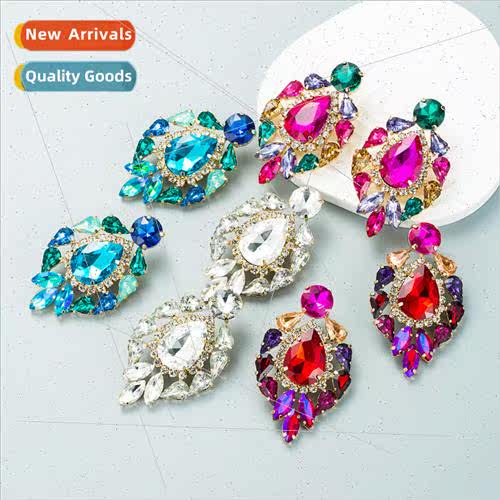 Europe fashion water drop-shaped multi-layer alloy colored g