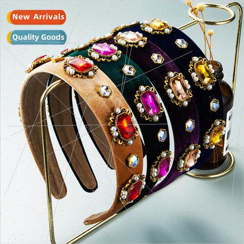 Hair band Europe  retro baroque pearl rhinestone Korean head