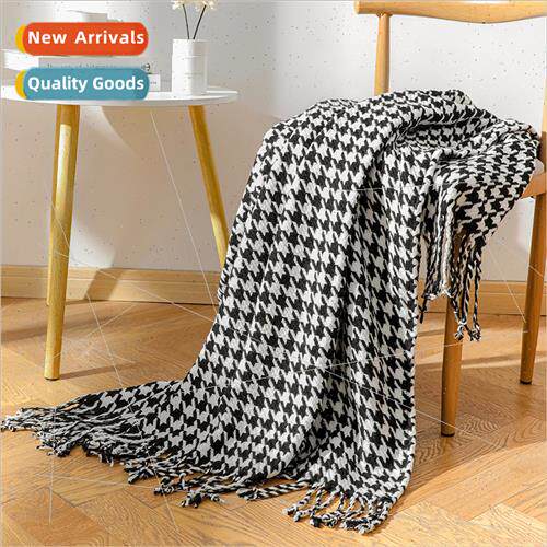 Thousand bird check sofa blanket knted blanket office nap bl