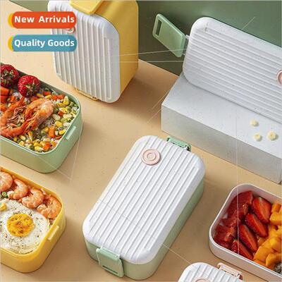 High-color value compartment lunch box cutlery microwave ove
