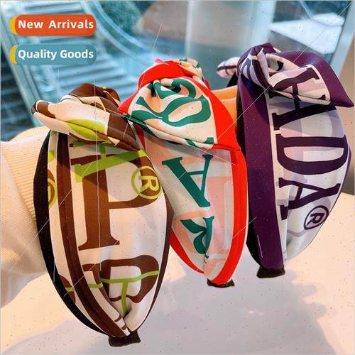 Korean early spring new retro color combination  large bow l
