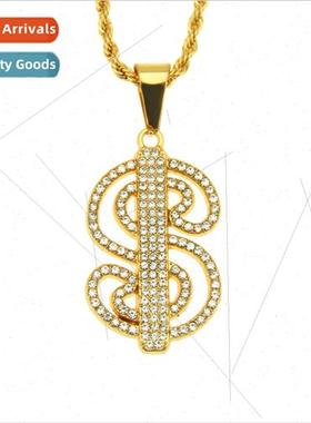 Jewelry Europe diamonds S letter men pendant necklace hip ho