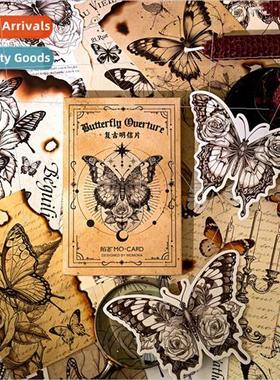 Butterfly Overture boxed postcards vintage ins handbook diy