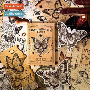 Butterfly Overture boxed postcards vintage ins handbook diy