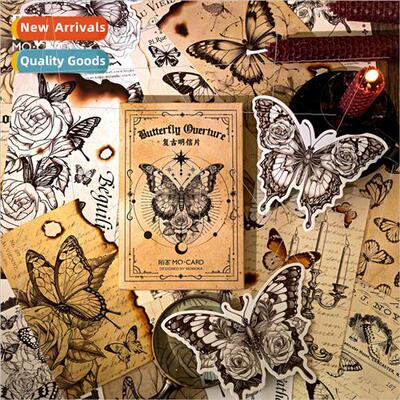 Butterfly Overture boxed postcards vintage ins handbook diy