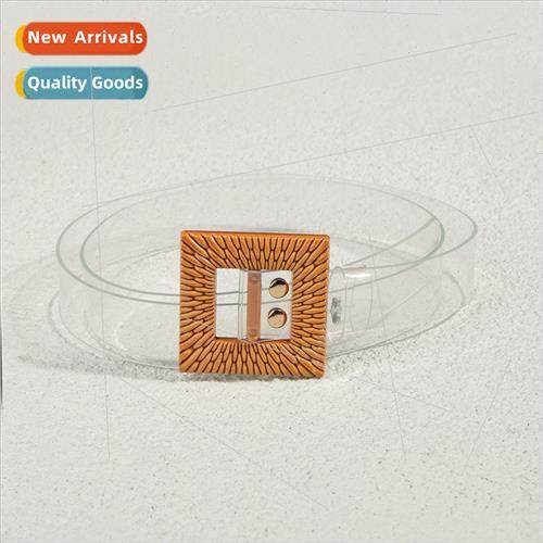New spring summer fashion wild imation bamboo buckle transpa