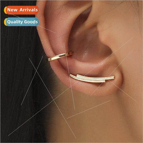 Women Korea gold-colored diamonds whout ear holes ear bone c