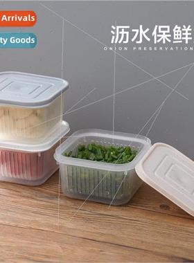Square Onion Crisper Kchen Garlic Ginger Drain Storage Fridg
