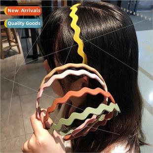 frosted wavy teeth Europe simple bands colorful headban hair