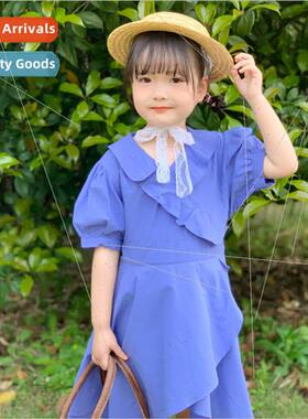 girls dress 2022 summer children Korean skirt ltle girl shor