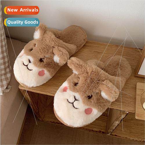 Female winter soft cute cute girl heart warm plush shoes Kor