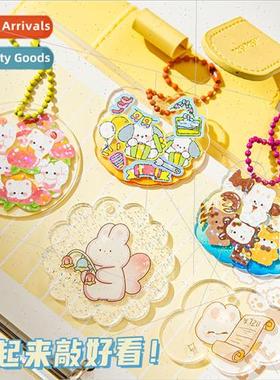 Ins goo card disk transparent gradient glter love diy handma