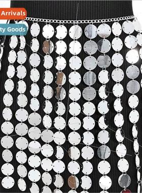 4059 1PC ladies sequin sequin waist chain waist skirt party