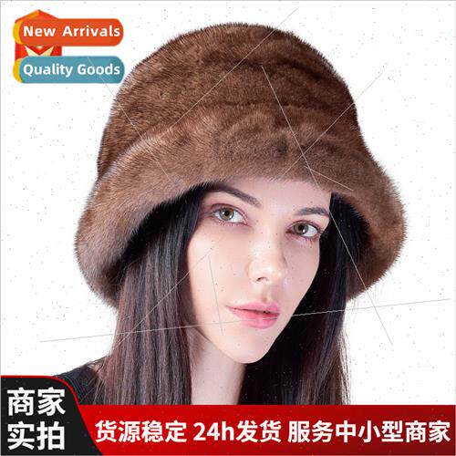 Mink hair fisherman hat winter fur hat children fall winter