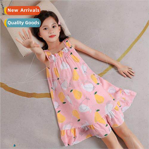 2022 summer thin halter ruffle dress princess dress girls pl
