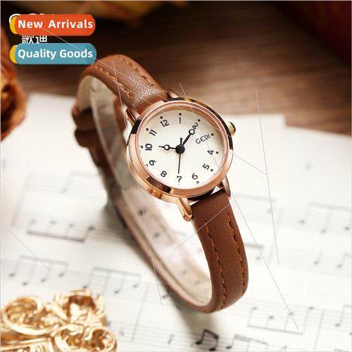simple small disk watch ladies retro high-grade business bel