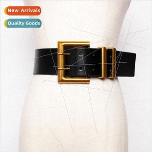 Wide belt female decorative wool coat fashion versatile ins