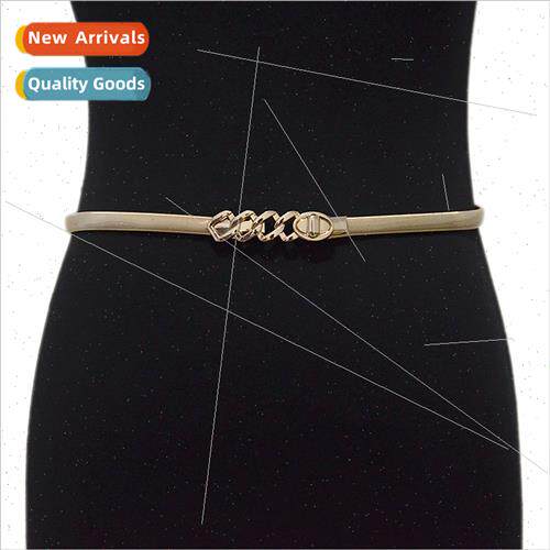 Summer new ladies belt simple casual spiral ring buckle deco