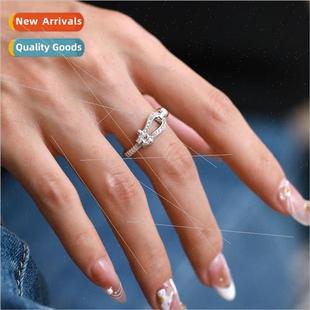 ring lulu exquise Horseshoe diamonds zirconia full buckle