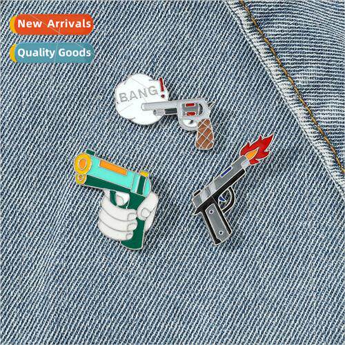Revolver Metal Badge Letters Bag Clothing Accessories