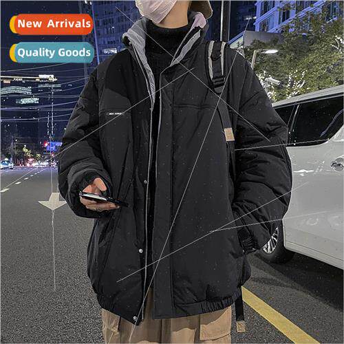 Standing collar cotton jacket men winter 2023 new tide thick