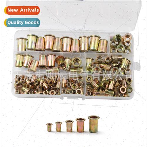 120pcs box stainless steel rivet nut color zinc plated flat