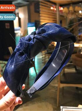 Korea retro bow hair band Korea new knot teeth -slip lace me