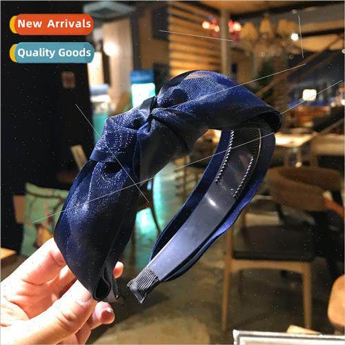 Korea retro bow hair band Korea new knot teeth -slip lace me