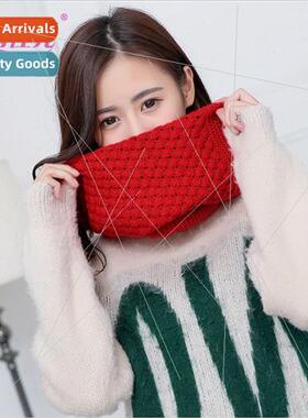 2023 winter new wool sunflower scarf Korean  lady headset ne