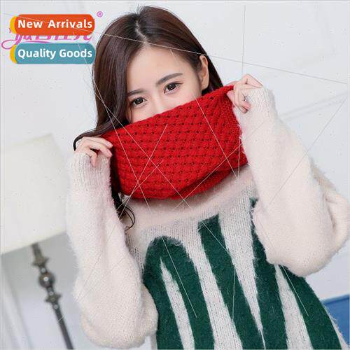2023 winter new wool sunflower scarf Korean  lady headset ne