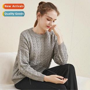 Women cashmere sweater winter new solid color silk mulberry